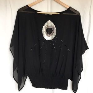 3 for 30$ Black Sheer Blouse